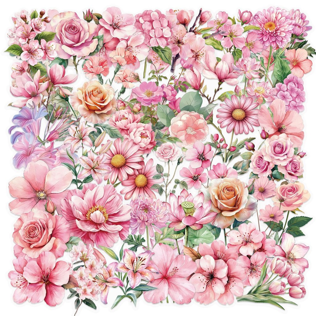 Pet Supplies In Store - Pacote de adesivos transparentes de flores