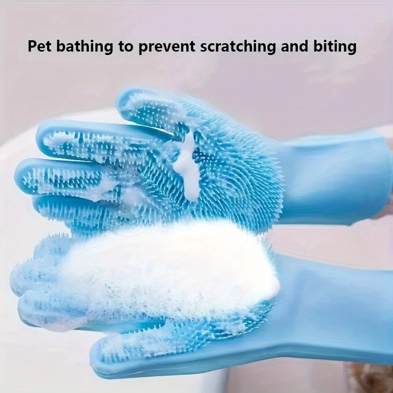 Pet Supplies App - Luvas de Silicone Multifuncionais para Cuidado
