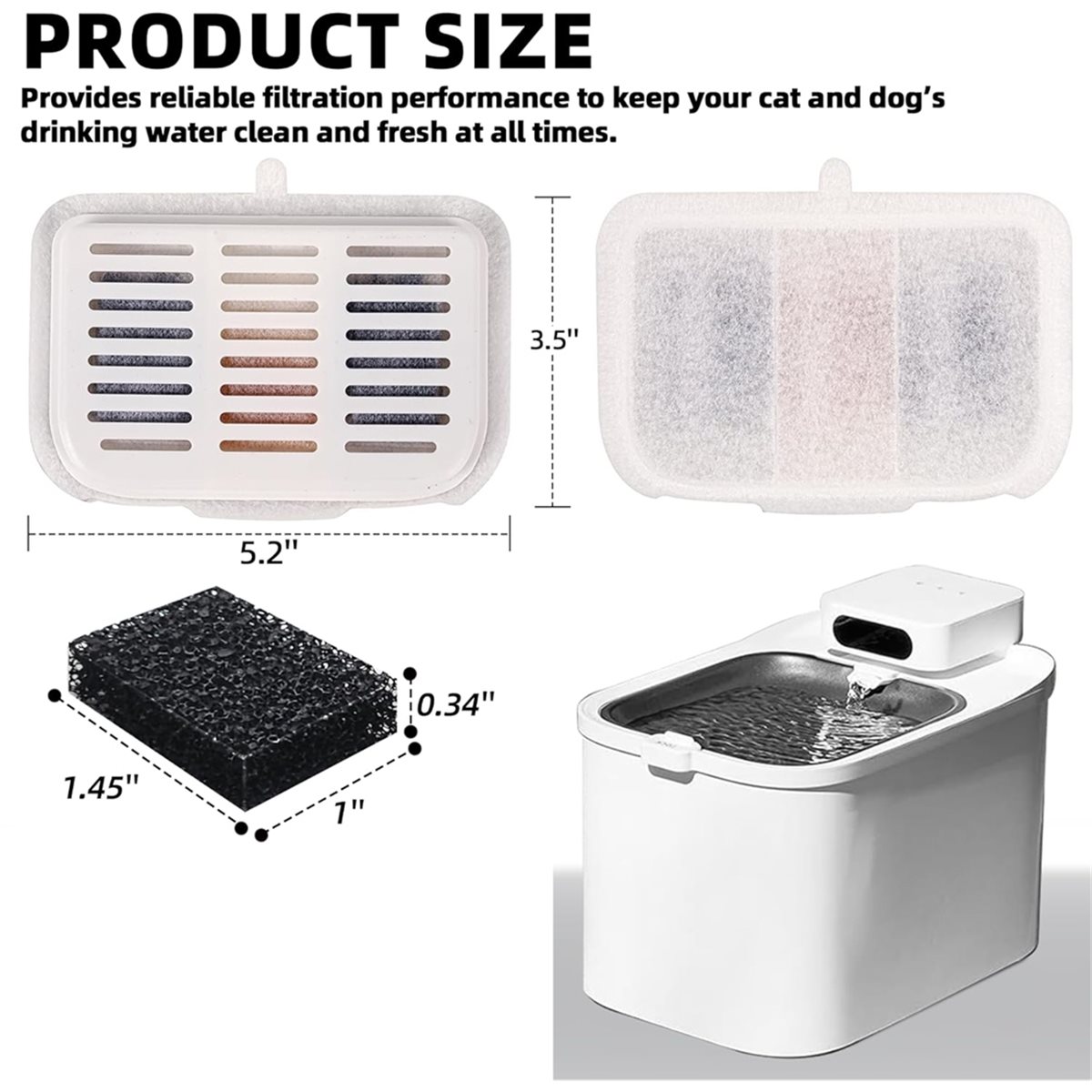 Pet Water Fountain - (A02R) Kit com 15 Unidades de
